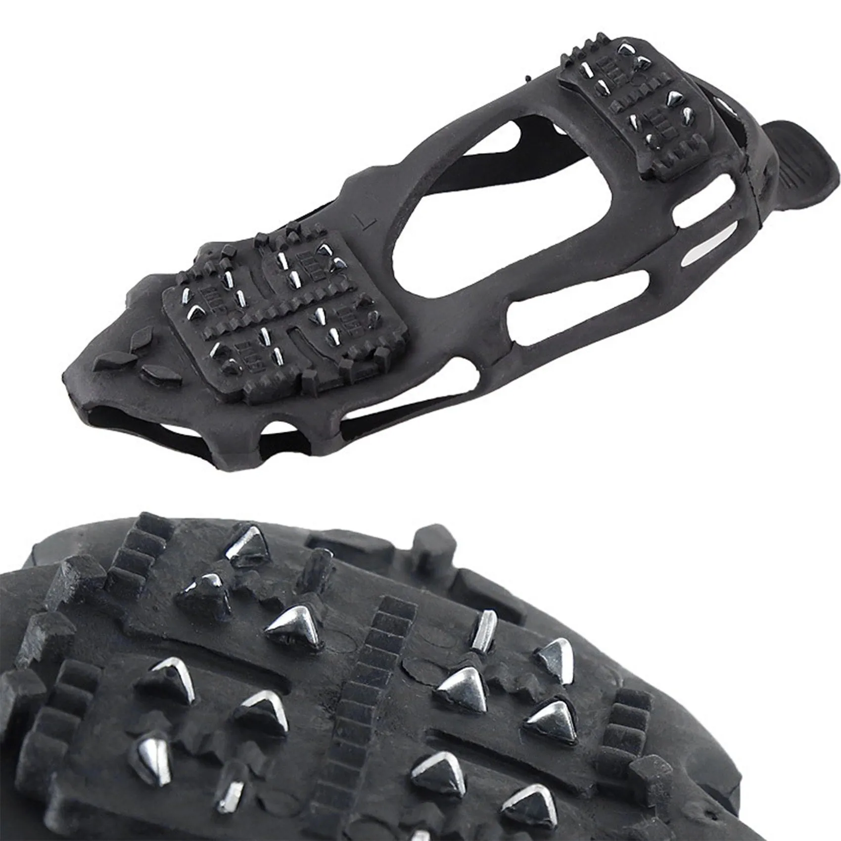 1 Pair 24-Teeth Ice Spikes Claws Ice Cleats Snow Traction Cleats Crampon for Walking on Snow and Ice