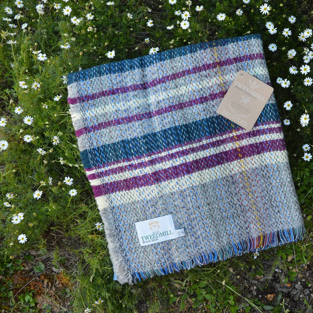 100% Random Recycled Wool Blanket/Rug - Large (183x150cm)