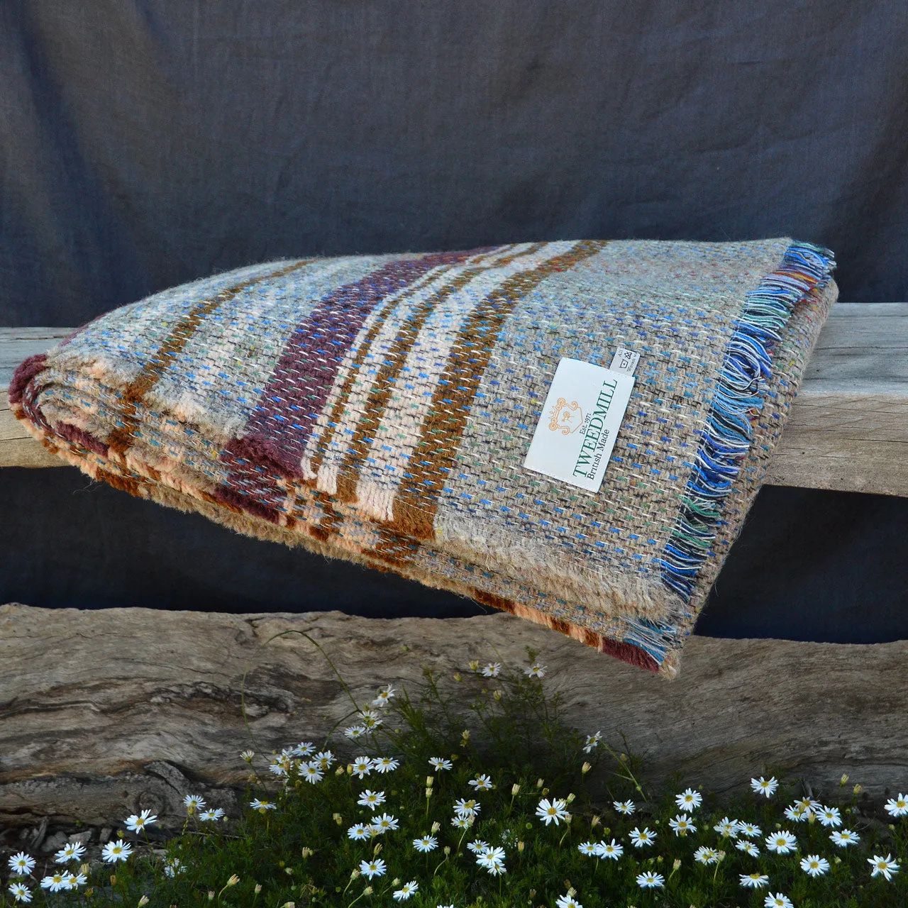 100% Random Recycled Wool Blanket/Rug - Large (183x150cm)