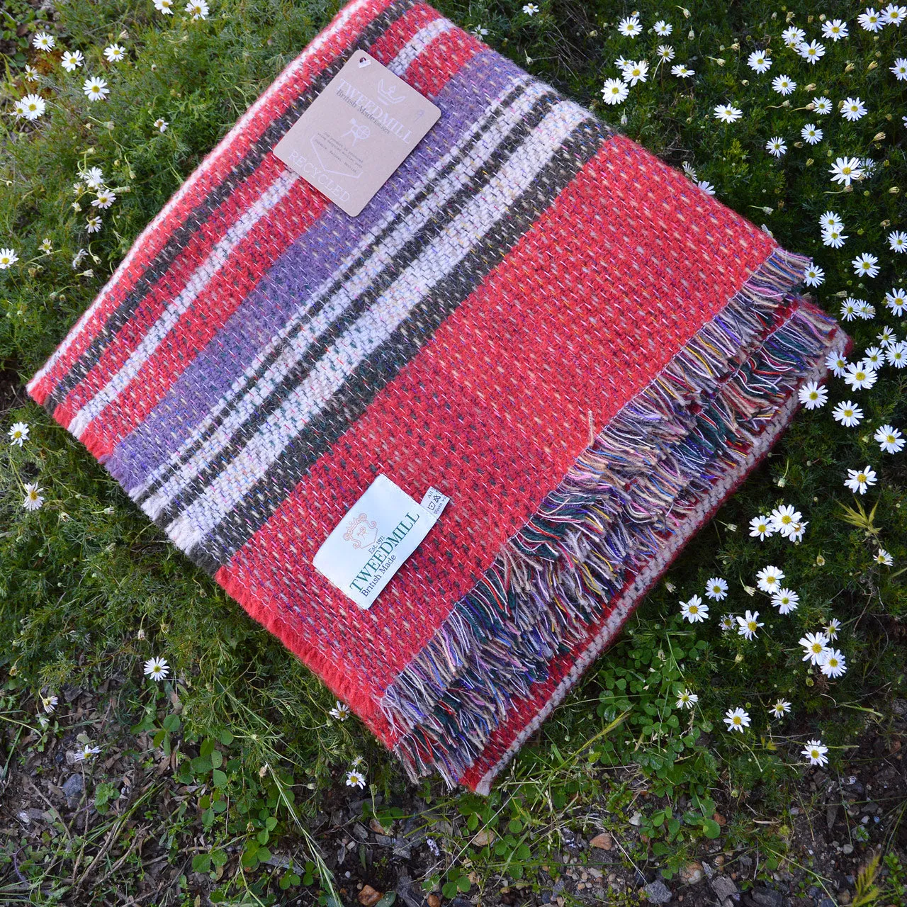 100% Random Recycled Wool Blanket/Rug - Large (183x150cm)