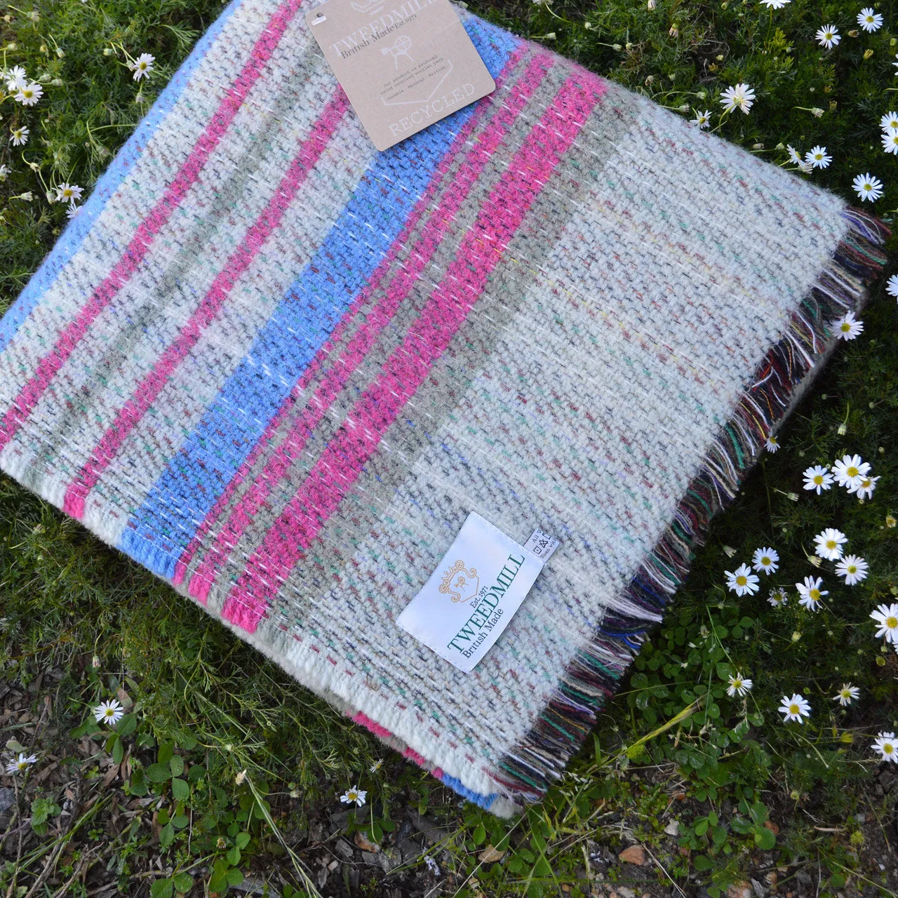 100% Random Recycled Wool Blanket/Rug - Large (183x150cm)