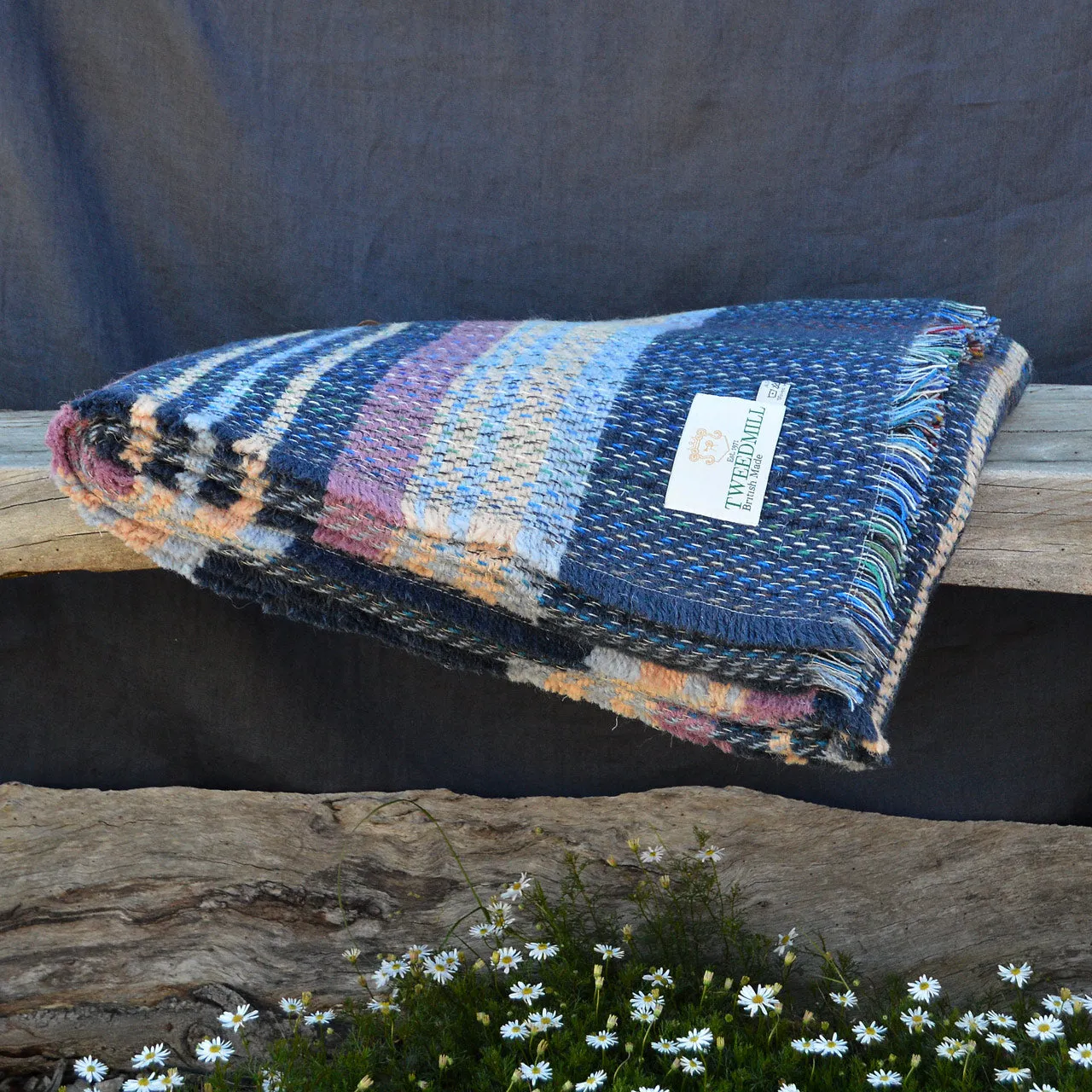 100% Random Recycled Wool Blanket/Rug - Large (183x150cm)