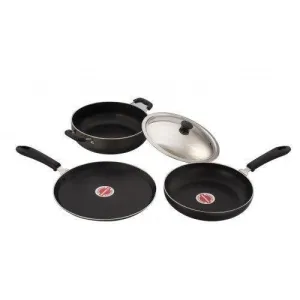 3 Pcs Gift Set(Dosa Tawa   Kadai with lid   Fry Pan) with 2.6mm thickness