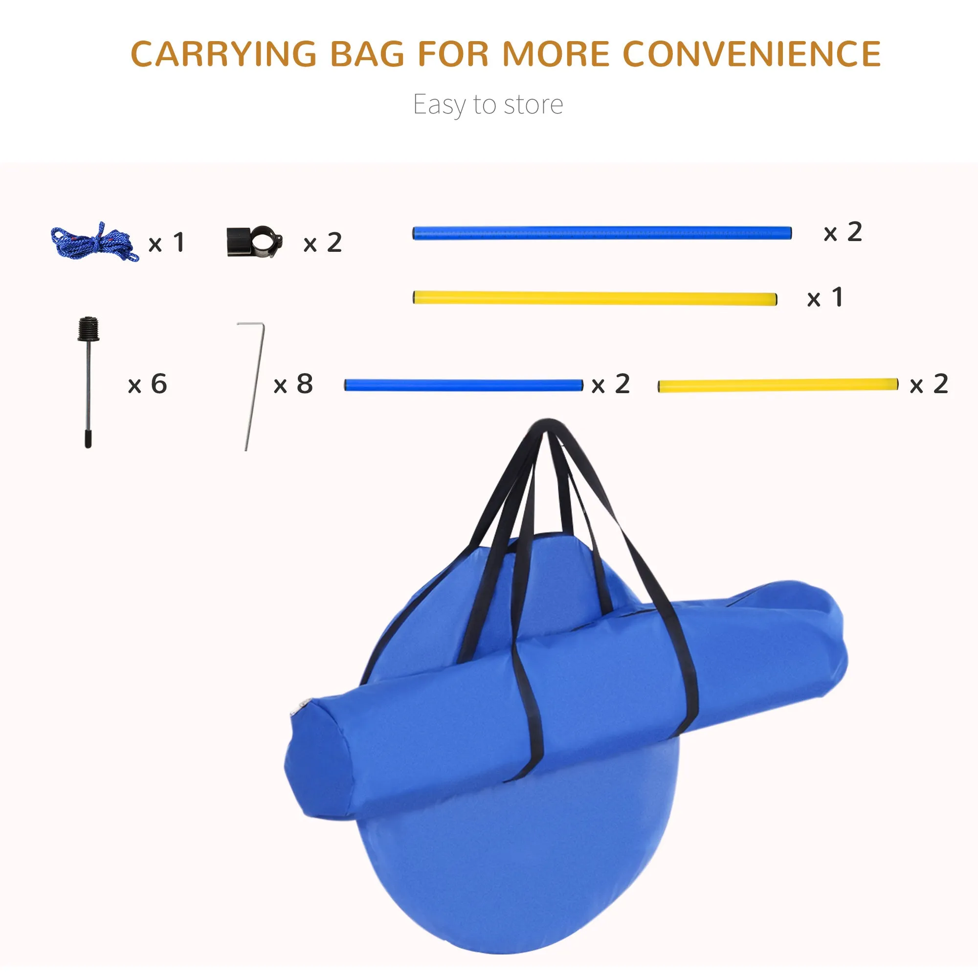 Adjustable Pet Agility Training Set-Blue/Yellow