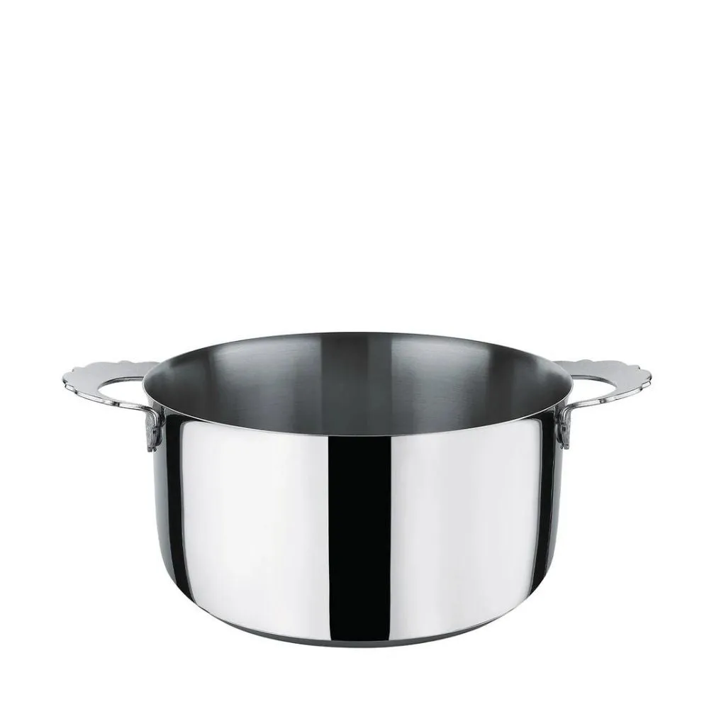 Alessi MW101 Dressed casserole with two handles in steel