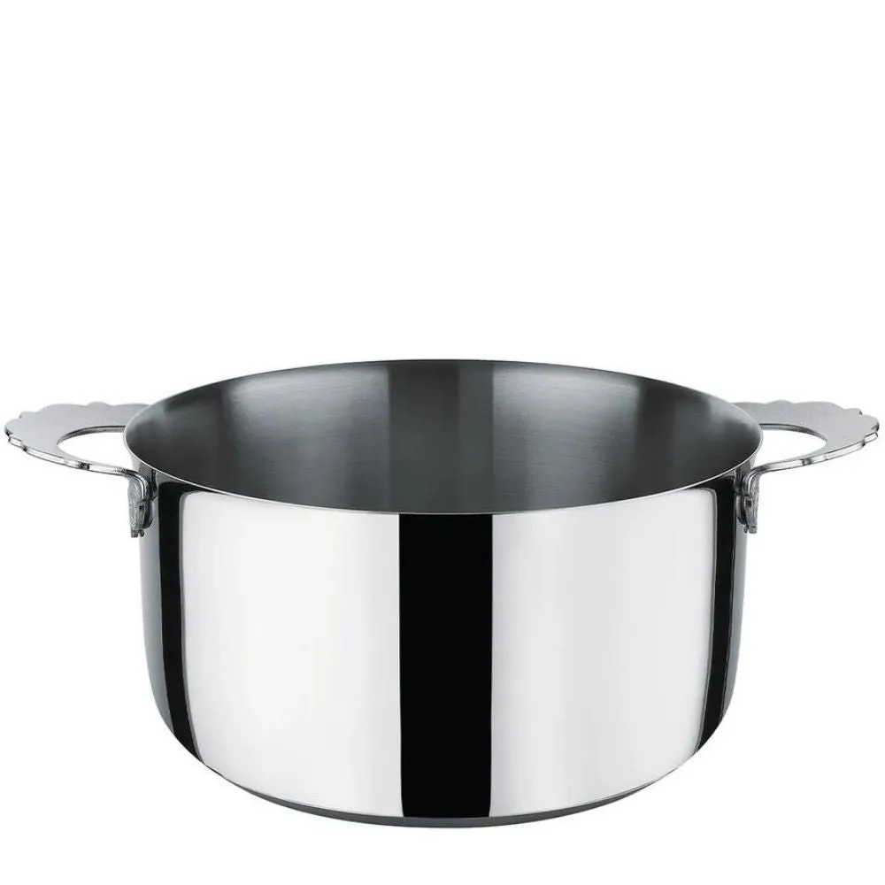 Alessi MW101 Dressed casserole with two handles in steel