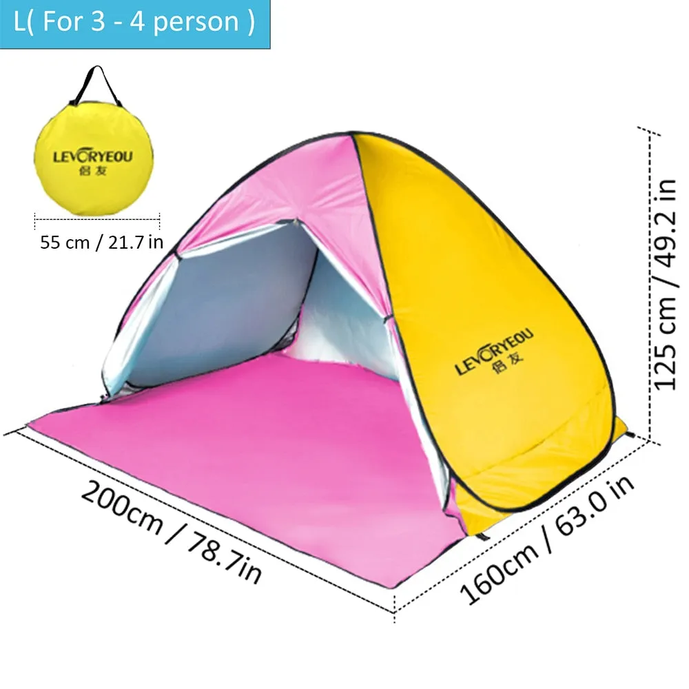 Automatic Tent UV Protection Outdoor Camping Tent Travel Instant Pop Up Beach Tent Ultralight