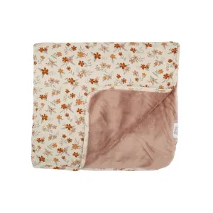 Autumn Floral Small Ribbed Toddler Blanket