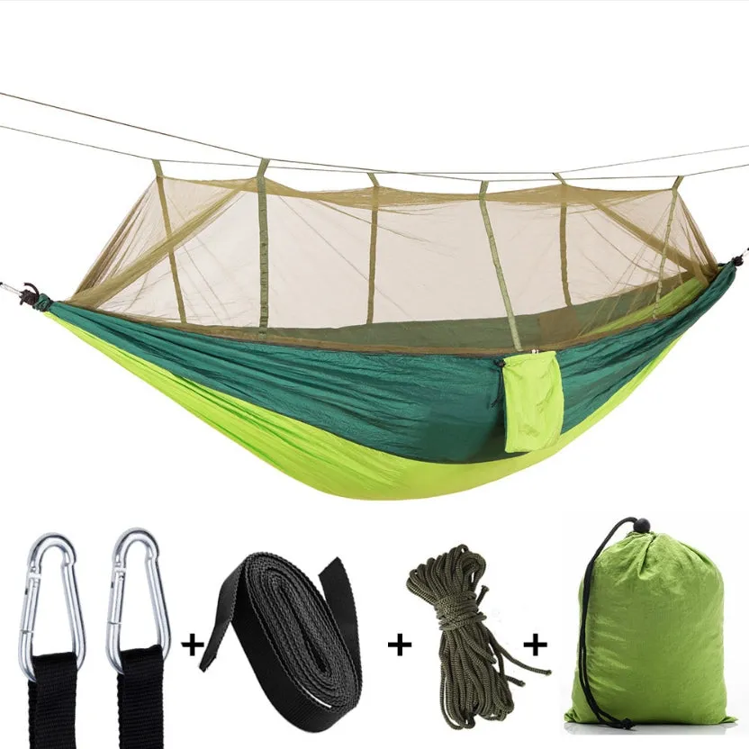 Crocox Hammock With Mosquito Net Double Camping Swing Bed Straps Travel Outdoor