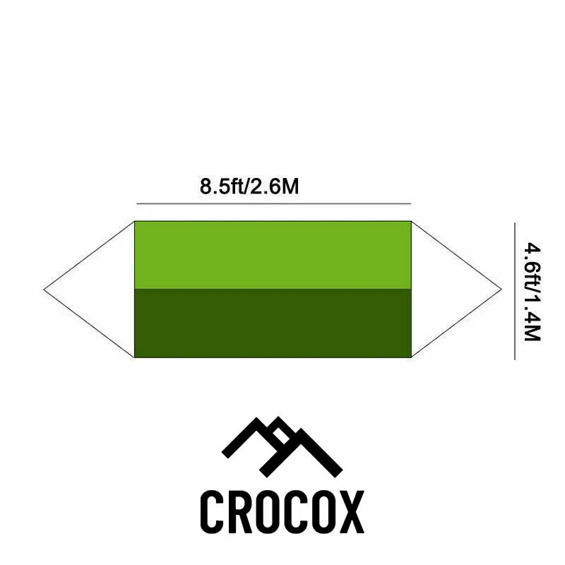 Crocox Hammock With Mosquito Net Double Camping Swing Bed Straps Travel Outdoor