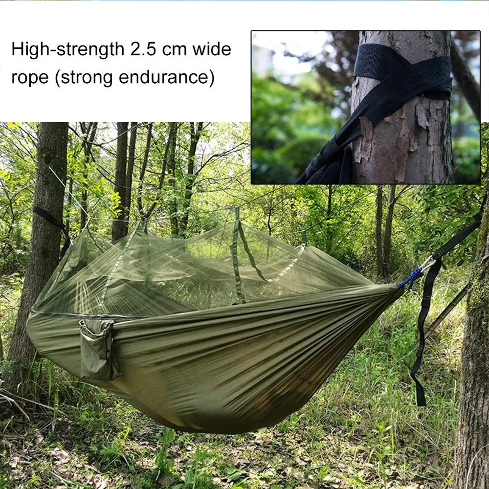 Crocox Hammock With Mosquito Net Double Camping Swing Bed Straps Travel Outdoor