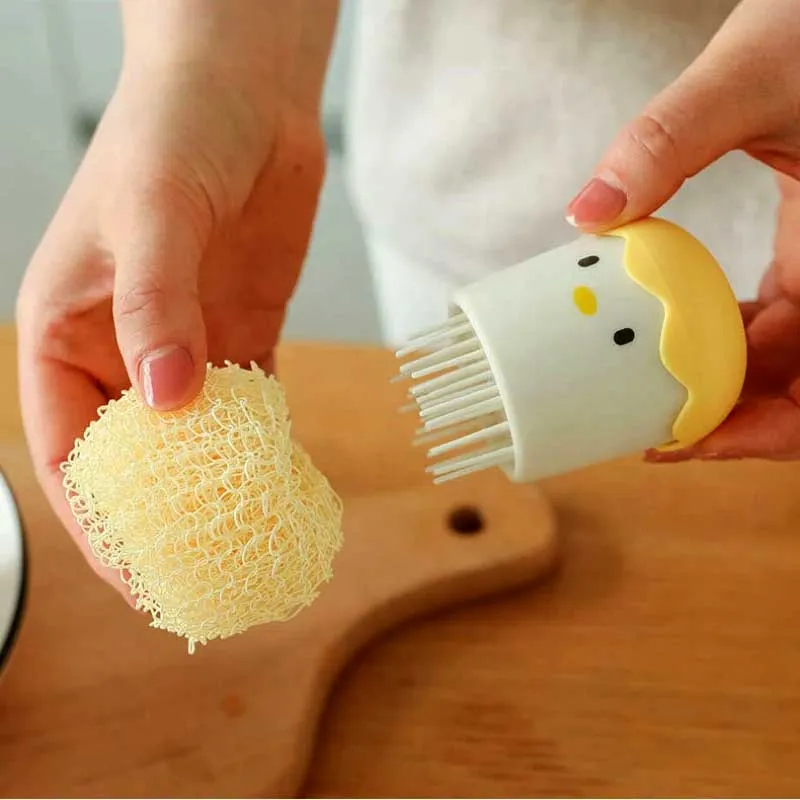 Cute Egg Shell Microfiber Scrubbing Brush