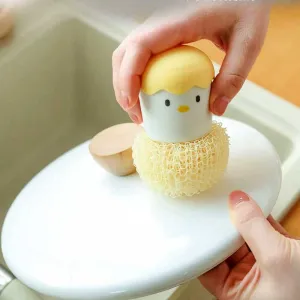 Cute Egg Shell Microfiber Scrubbing Brush