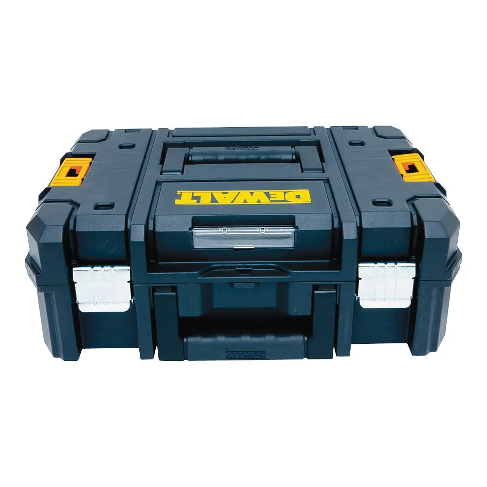 DeWALT TSTAK II Series DWST17807 Flat Top Tool Box, 66 lb, Plastic, Black, 4-Compartment