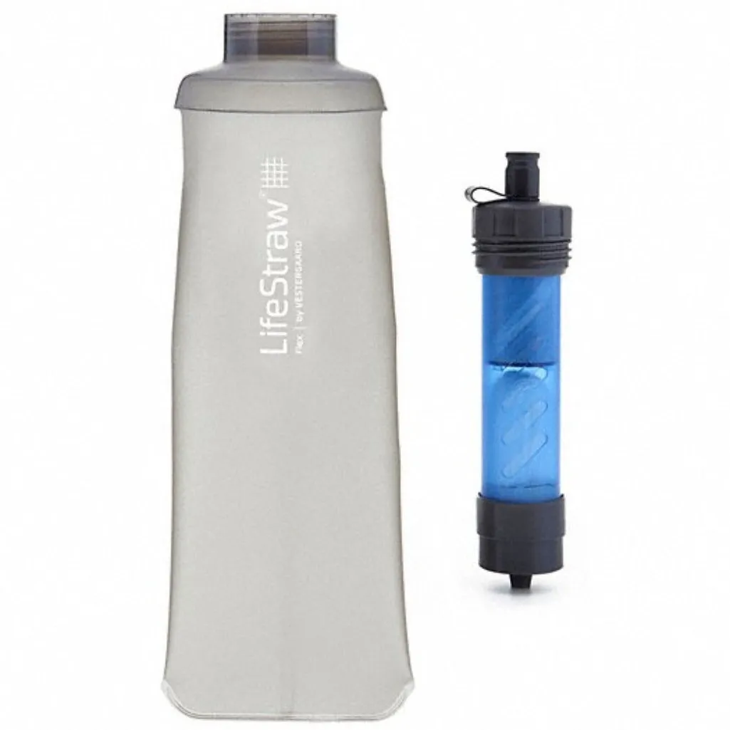 Flex Collapsible Squeeze Water Bottle with Filter | Grey