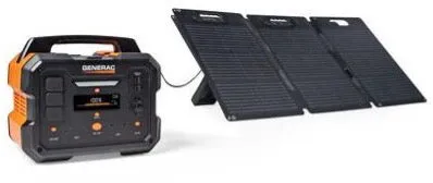 Generac GB1000 Portable Power Station and the Generac GS100 Solar Panel Accessory Package