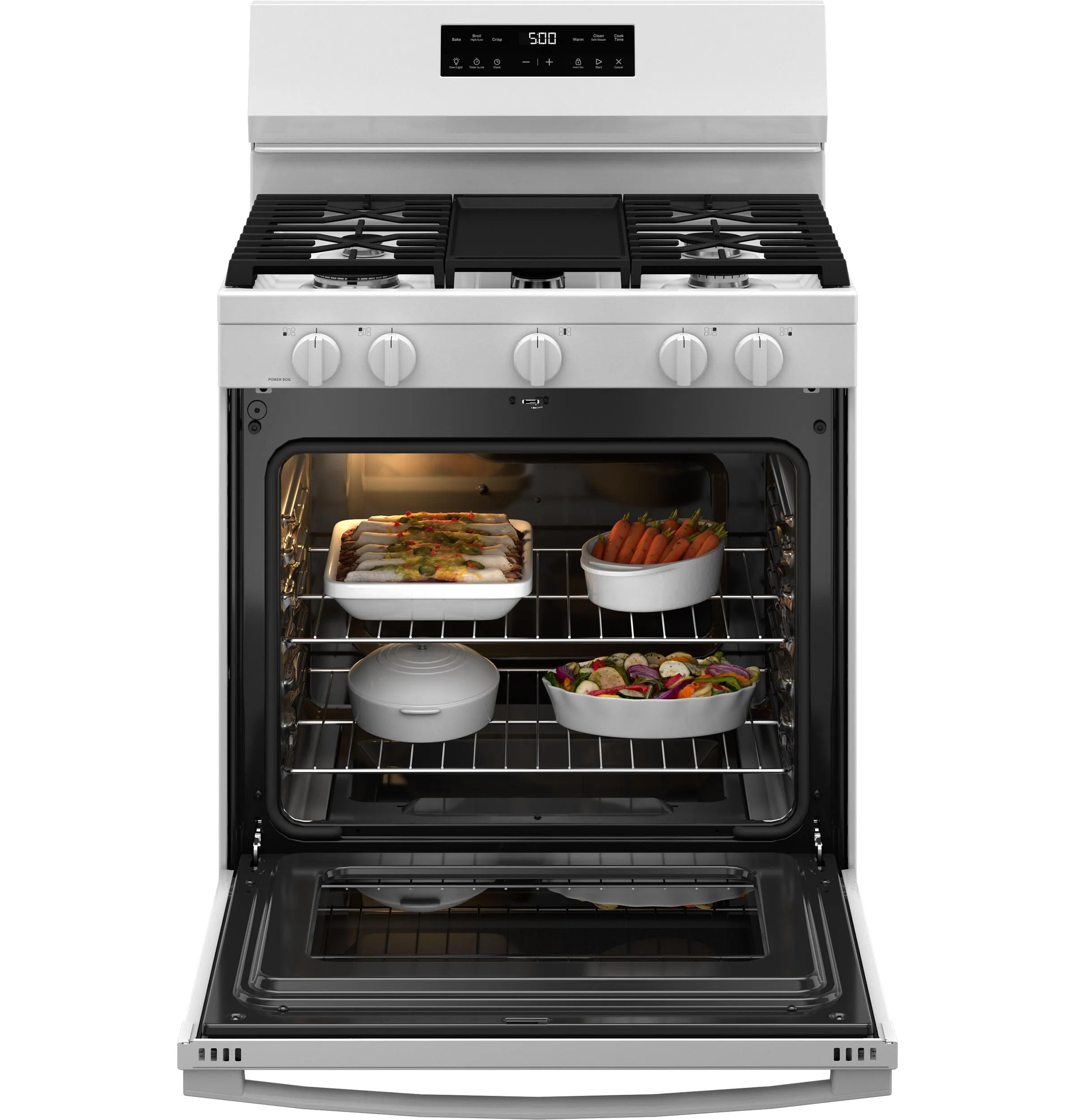 GGF500PVWW GE® 30" Free-Standing Gas Range with Crisp Mode