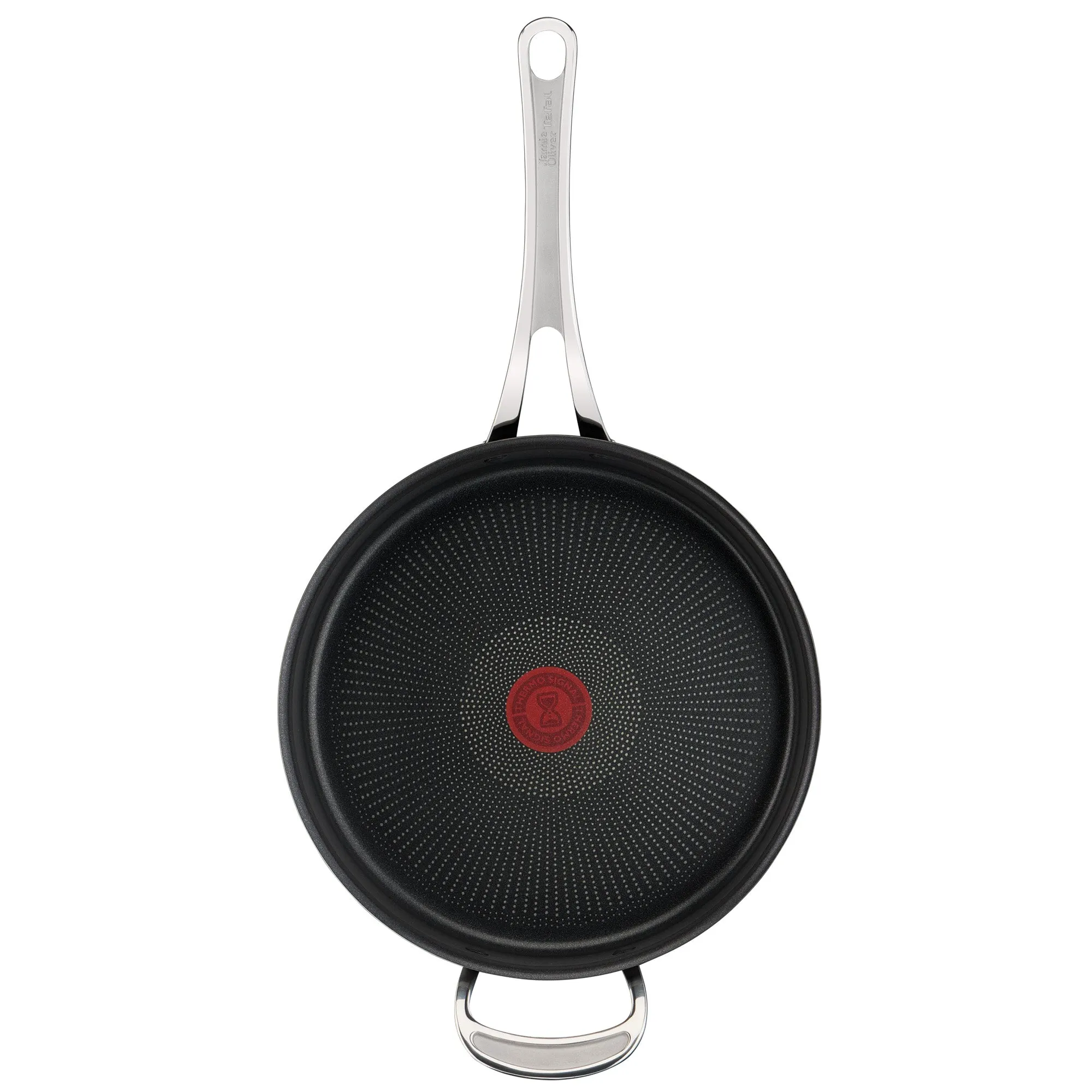 Jamie Oliver by Tefal Cooks Classic Non-Stick Induction Hard Anodised Sautepan   Lid 26cm