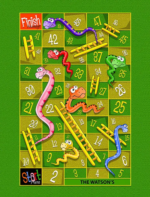 Large Snakes &amp; Ladders Play Blanket