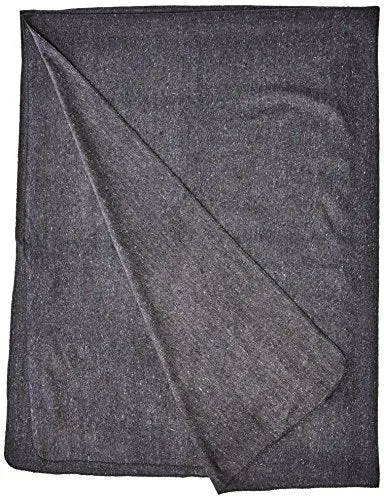 MediTac Grey Warm Wool Fire Retardant Blanket for Emergency, Outdoor and Camping, 62" x 80" (52% Wool) - US Military Style