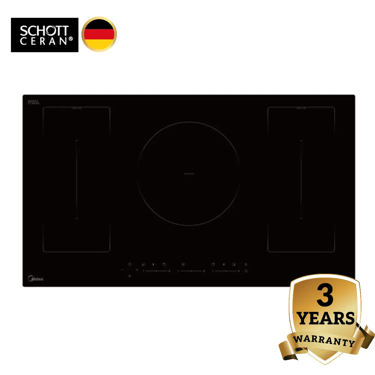 Midea SCHOTT CERAN® 90cm 5-Zone Induction Cooktop | 3 Years Warranty |  MC-IV7243B2CC-A