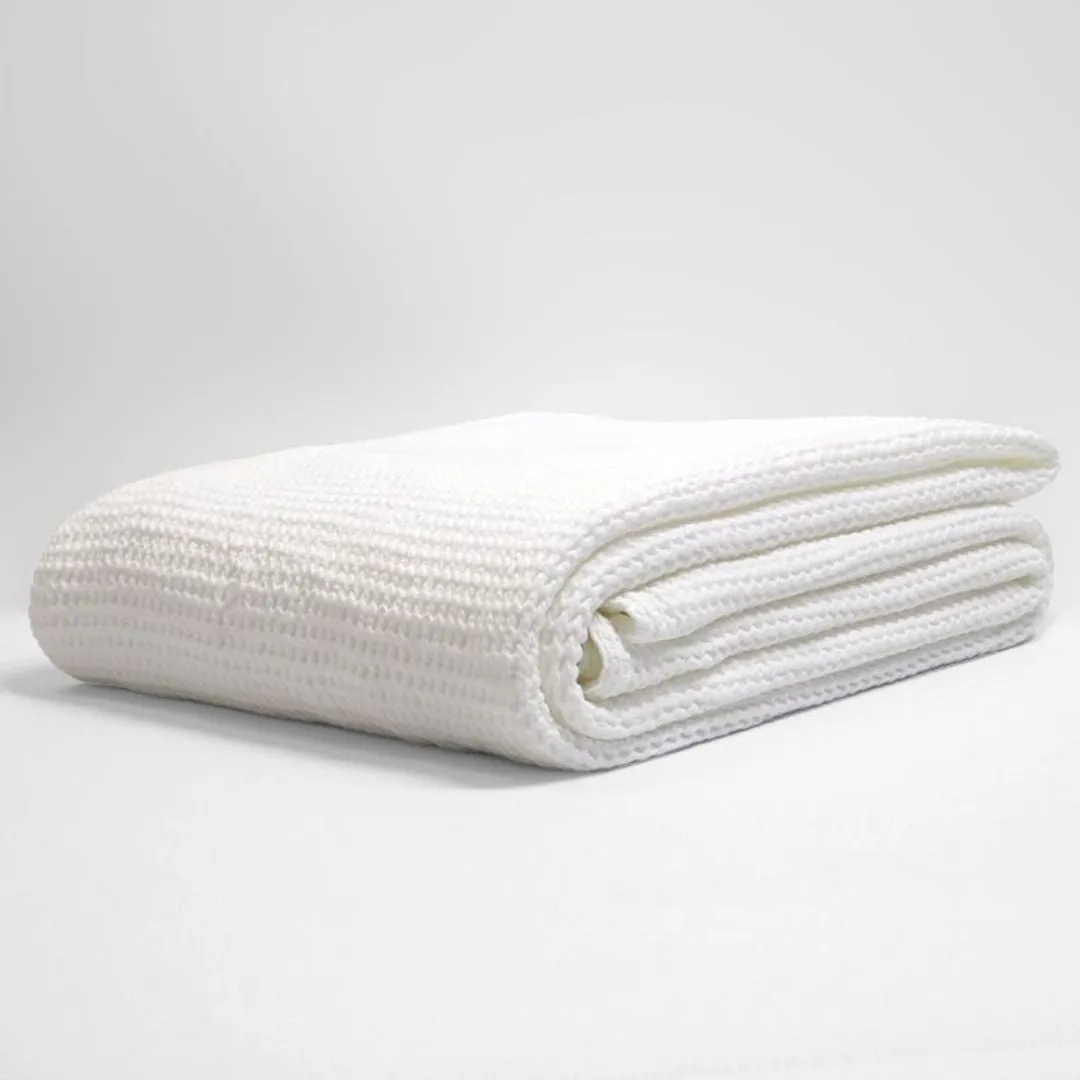 Newbliss Stonewashed Blanket: White - Large