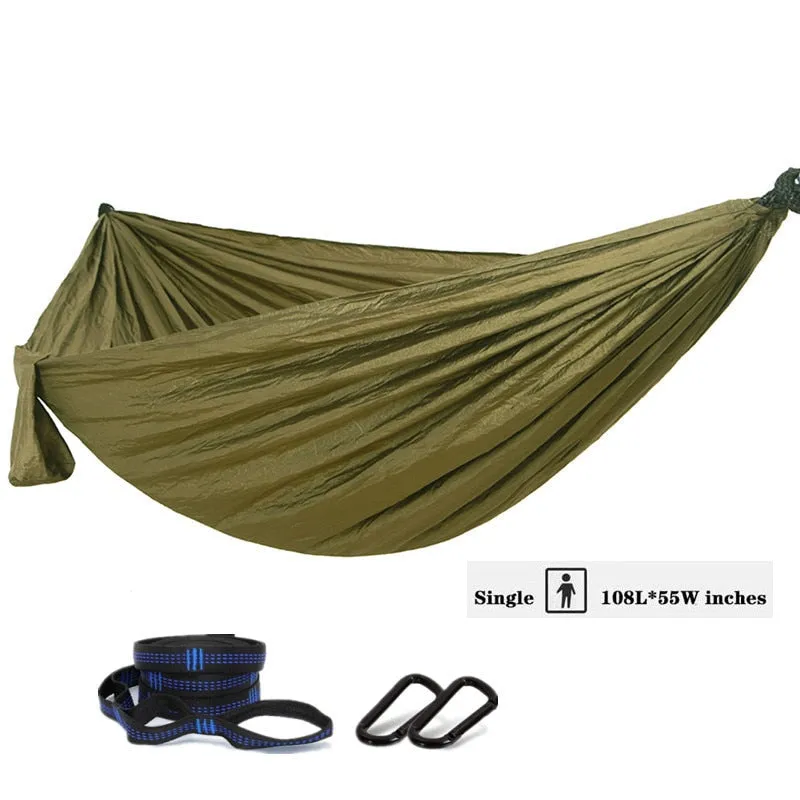 Nylon Colour Matching Hammock Outdoor Camping Ultra Light Portable Hammock for Double Person