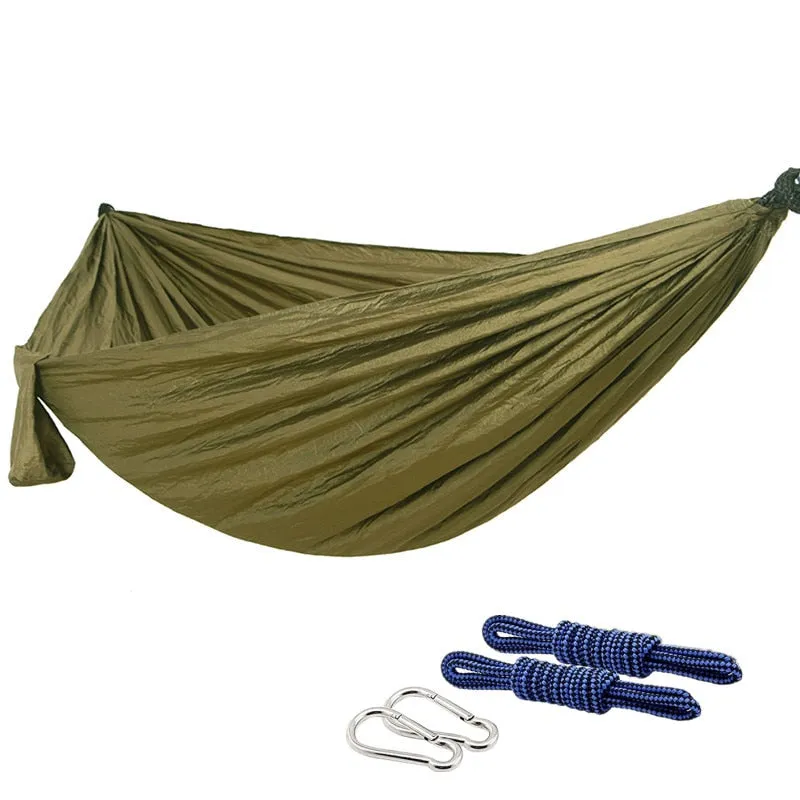 Nylon Colour Matching Hammock Outdoor Camping Ultra Light Portable Hammock for Double Person