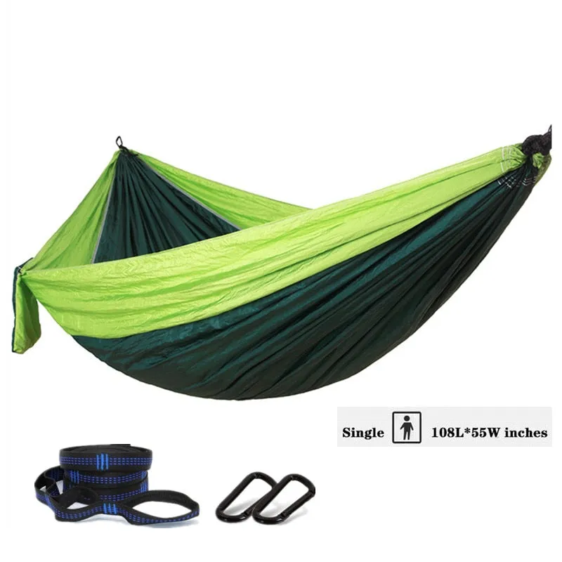 Nylon Colour Matching Hammock Outdoor Camping Ultra Light Portable Hammock for Double Person