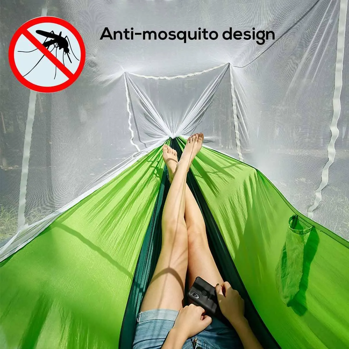 Outdoor Camping Hammocks with Mosquito Net