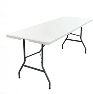 Portable Folding Plastic Table - White BA700-180 x 70 x 74 cm - Ideal for Parties, Portfolio Type, Service, Events