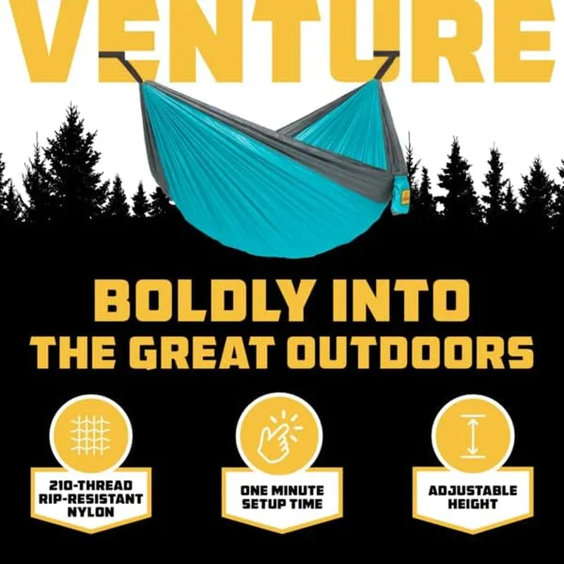 Portable Lightweight Nylon Hammock - up to 500Lbs