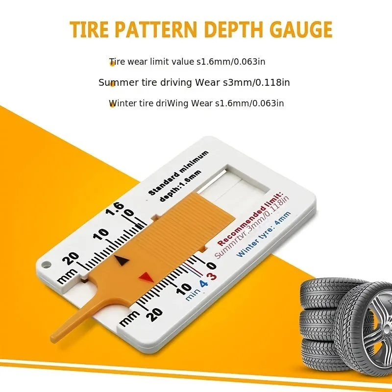 Portable Tire Tread Depth Gauge for Vehicles Accurate Measurement Tool