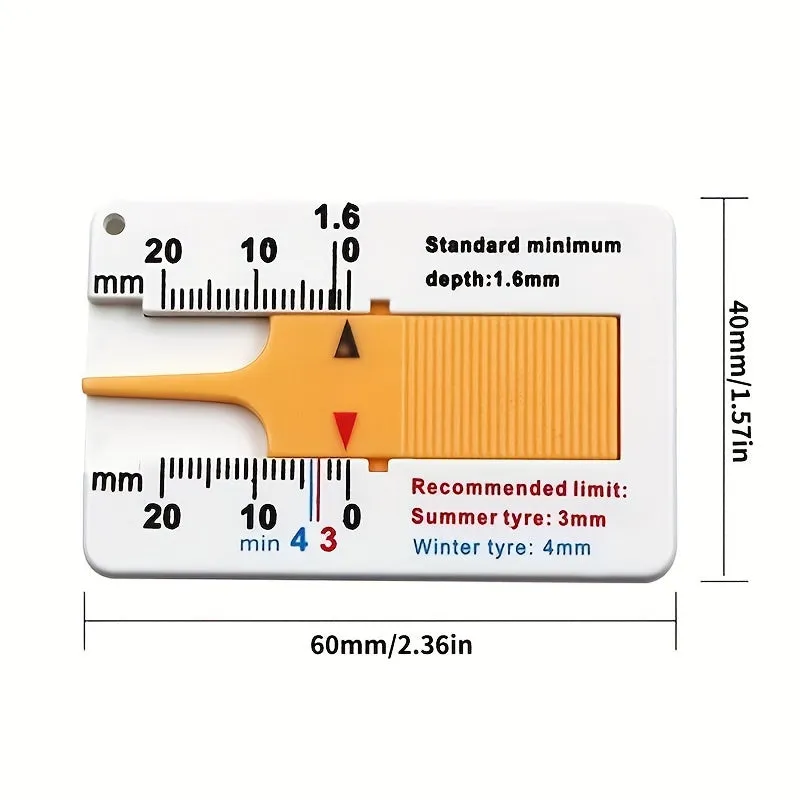 Portable Tire Tread Depth Gauge for Vehicles Accurate Measurement Tool