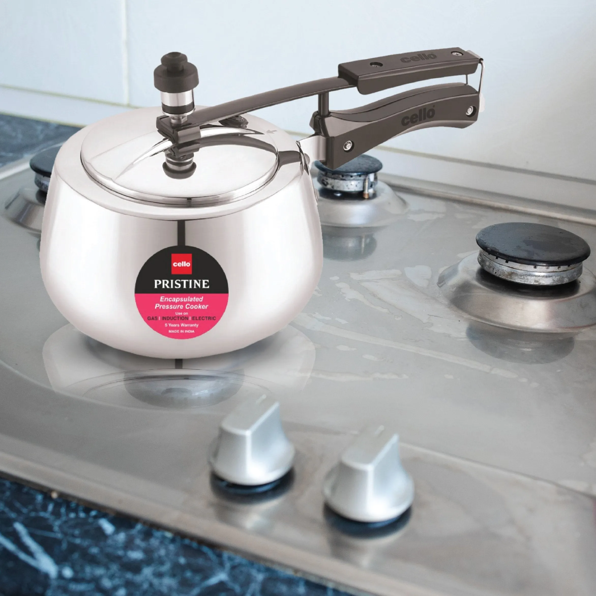 Pristine Encapsulated Pressure Cooker, Silver