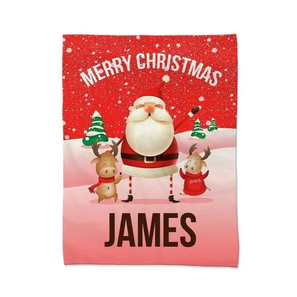 Red Santa Blanket - Large