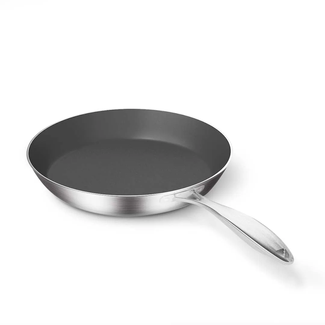 SOGA Stainless Steel Fry Pan 26cm 34cm Frying Pan Skillet Induction Non Stick Interior FryPan