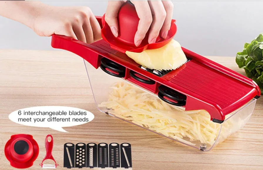 Stainless Steel 6-Blade Vegetable Slicer