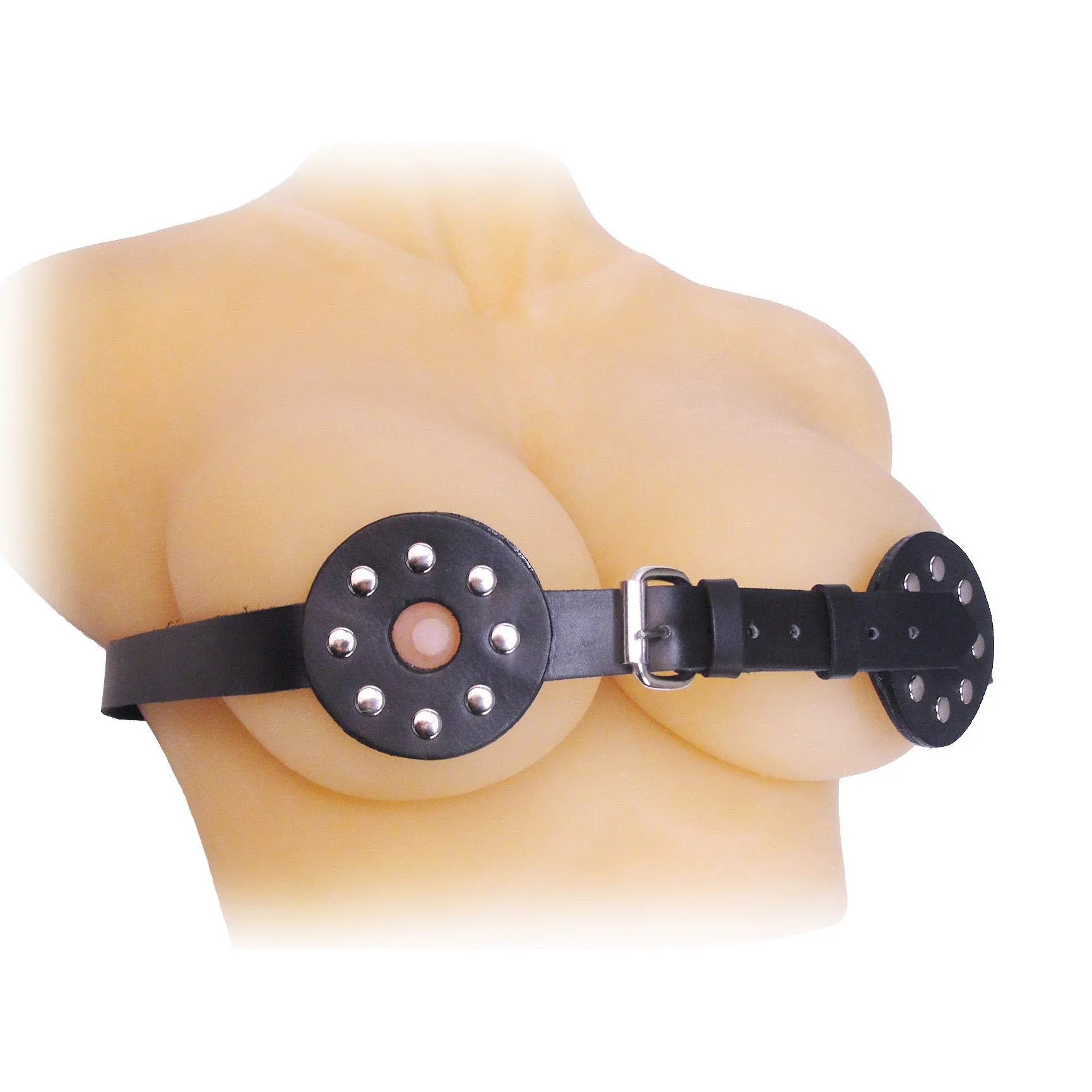 Adjustable Studded Spike Breast Binder with Exposed Nipple Openings