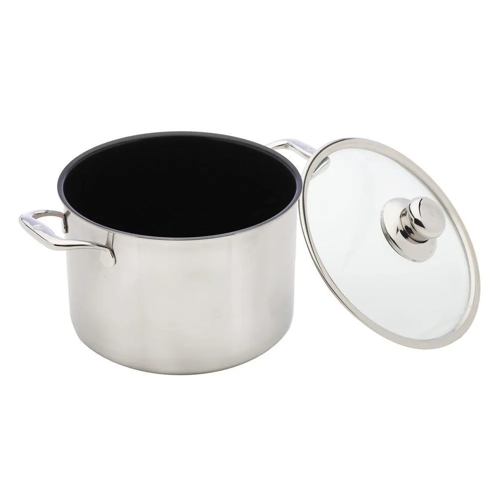 Swiss Diamond - Nonstick Clad Stock Pot w/Lid - 7.9 Qt.