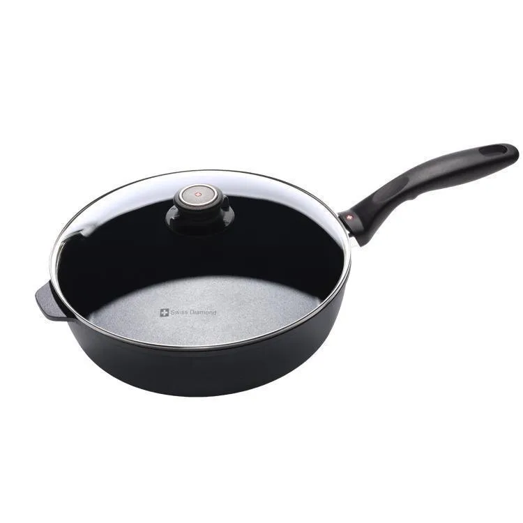 Swiss Diamond Saute Pan with Lid - 3.8 Qt