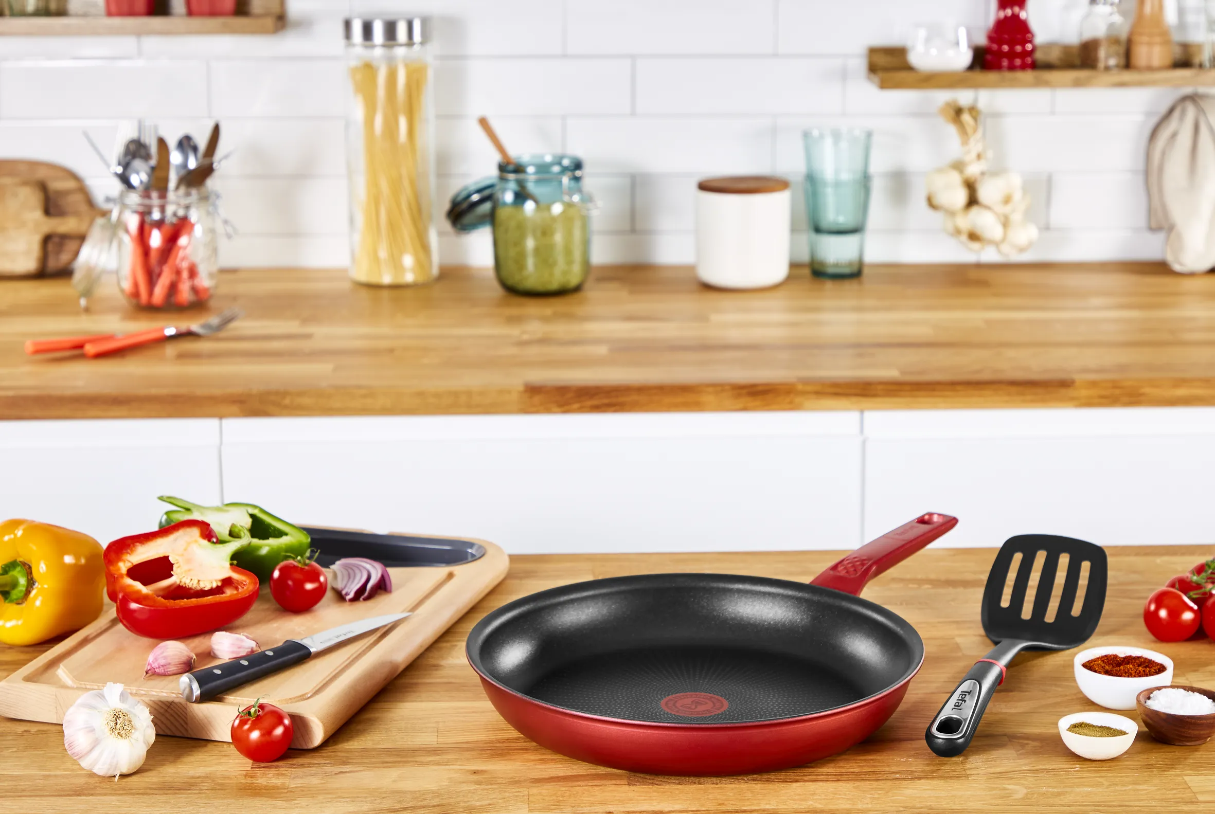 Tefal Daily Chef Red Non-Stick Induction Frypan 30cm