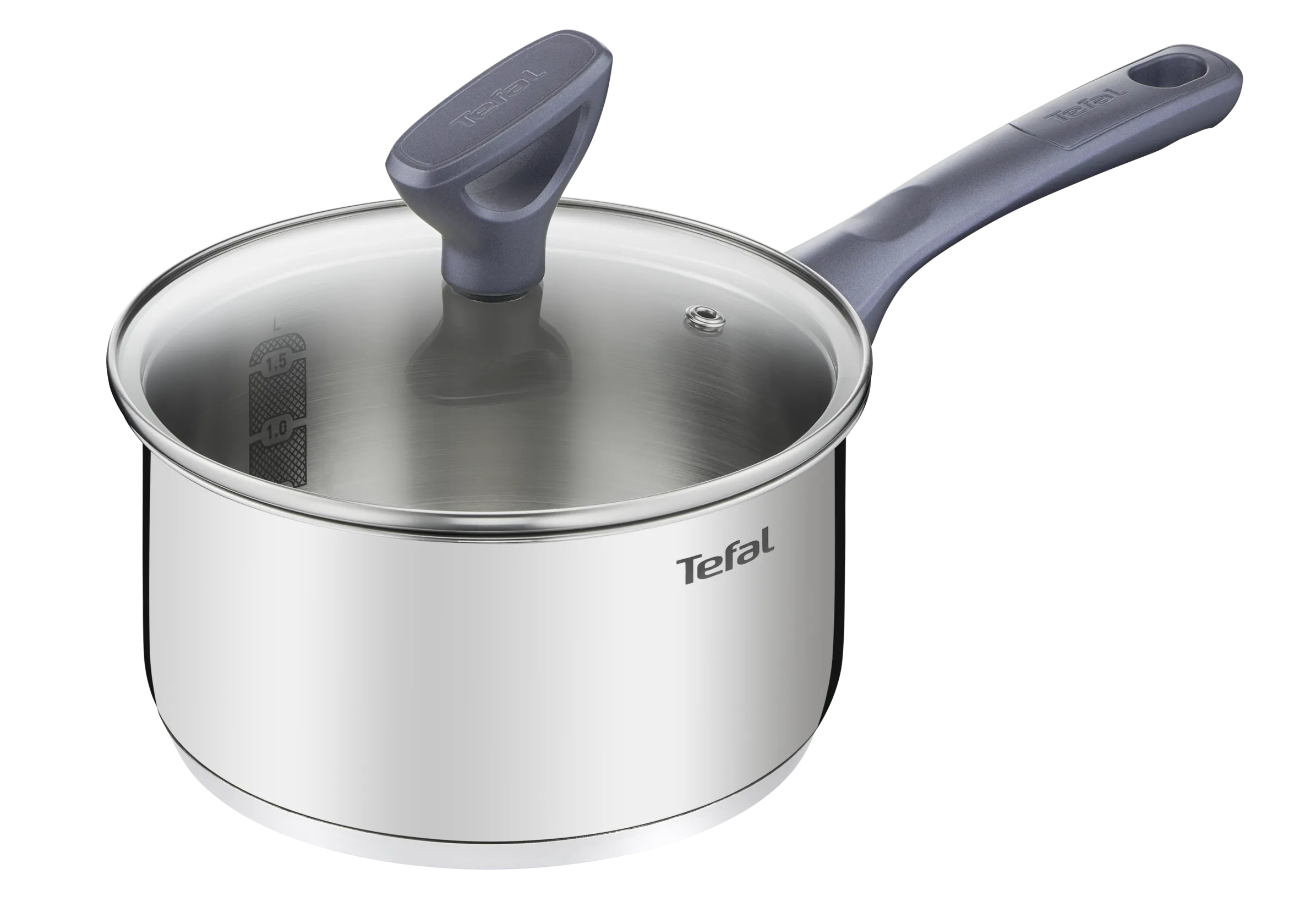 Tefal Daily Cook Stainless Steel Induction Saucepan 16cm/1.5L   Lid