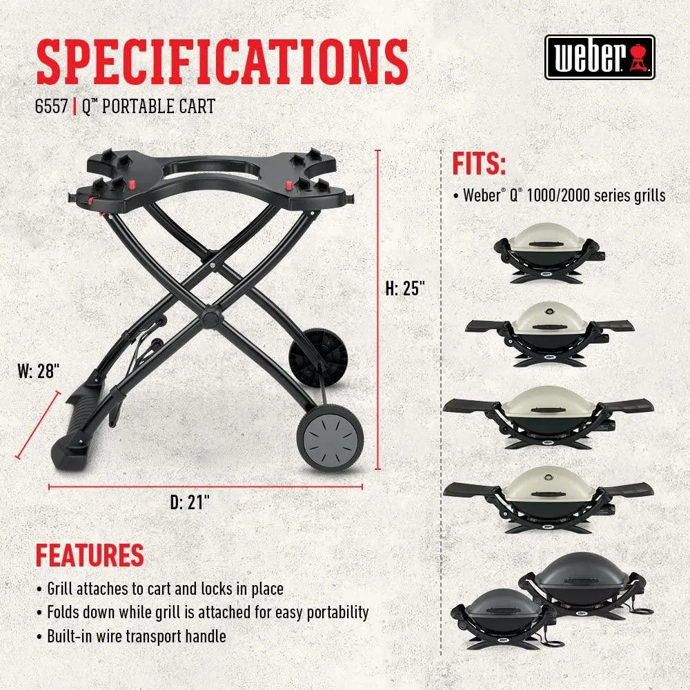 Weber Portable Cart - Q 1000/2000 series gas grills