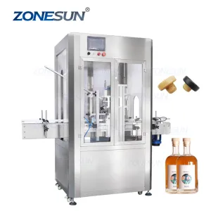 ZONESUN ZS-XG16D Automatic Glass Bottle Cap Cork Press Machine Jar Whisky Plastic Bottle Capping Machine With Dust Cover